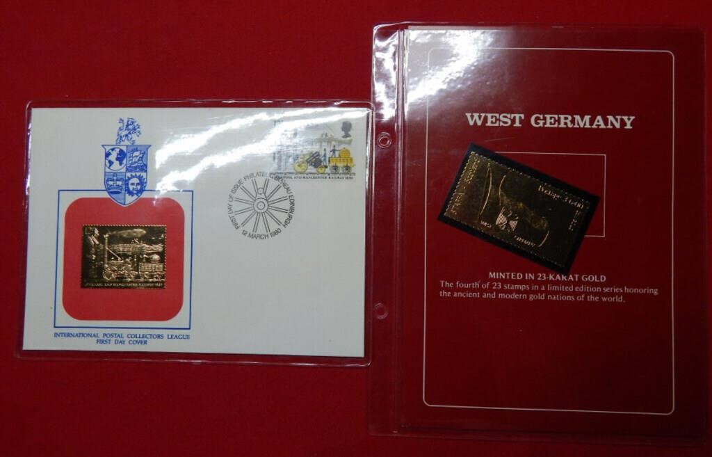 (2) Gold Stamps