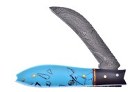 Valley Forge VFD-63BH Turquoise Hawkbill Knife