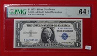 1935 $1 Silver Certificate PMG 64 EPQ