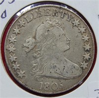 1805 Draped Bust Silver Half Dollar