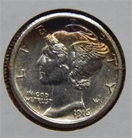 1916 S Mercury Silver Dime