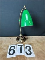 green enamel desk lamp