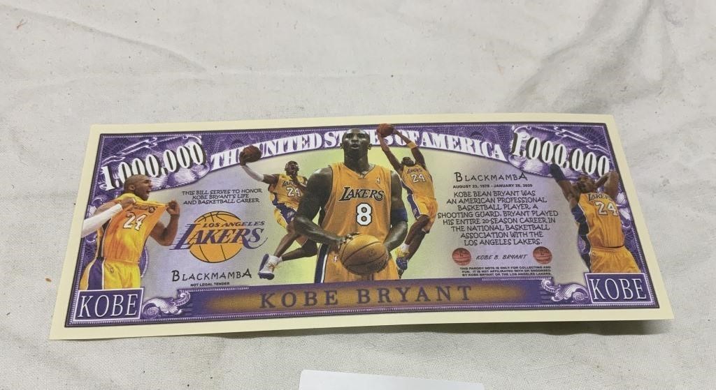 Kobe Bryant Souvenir Dollar Note