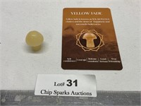Yellow Jade Healing Gemstone Mushrooms w/ Card