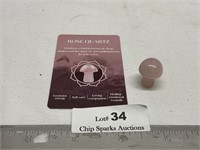 Rose Quartz Healing Gemstone Mushrooms w/ Card