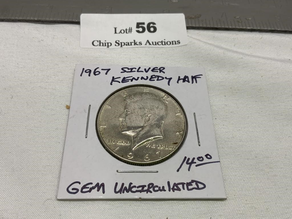 1967 Silver GEM UNC Kennedy Half Dollar