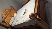Solid Wood Queen Size 4 Post Bed- NO Mattresses
