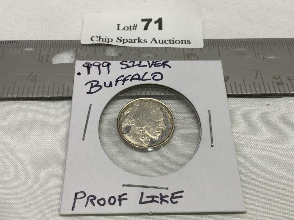 .999 Silver Buffalo Proof Like Coin