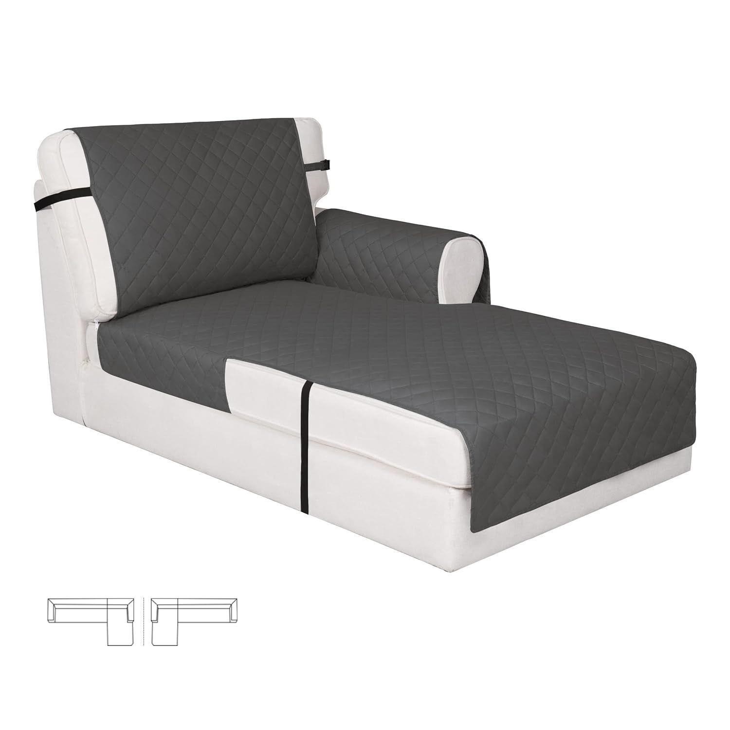 Easy-Going Reversible Chaise Lounge Couch Cover