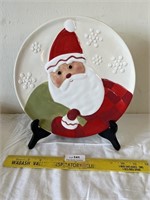 Hallmark Santa Plate with Stand