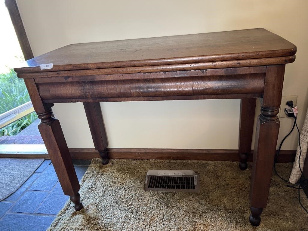 Antique Flip Top Table - Hinges are there, Just