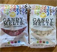 F9) New unopened candy melts white and red