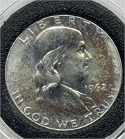 Of) 1962 Franklin half dollar MS condition