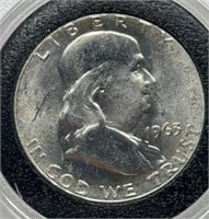 Of) 1963 Franklin half dollar MS condition
