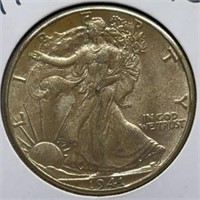 Of) 1941 walking liberty half dollar AU condition