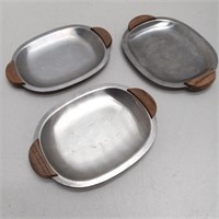 3 Royal Craft Japan stainless shallow plate oval
