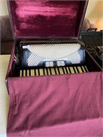 Vintage Hohner Polka King Accordion with Case