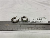 .925 Sterling Silver & CZ Earrings