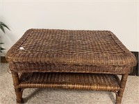 Wicker Bench / Coffee Table