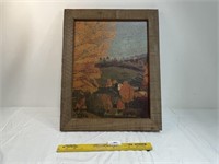 Vintage Painting on Art Board & Barn Wood Framed
