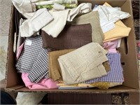 Box Lot of Old Quilting Material - Etc.