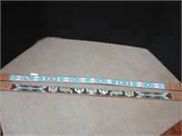 2 leather beaded belts sizes 34&36