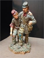 12" resin statue of confederate civil war soldiers