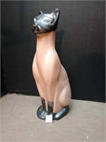 16 inch tall ceramic Siamese cat.