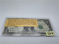 Barr Note Dollar Bill
