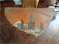 Awesome hand painted half table! Artist Signed