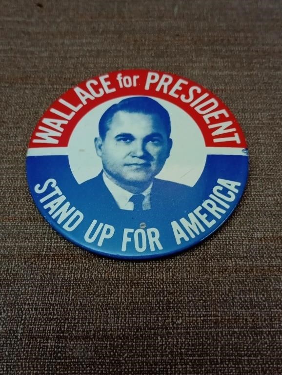 George Wallace for president political pin.