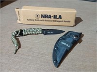 NRA-ILA hunting knife with Paracord wrapped