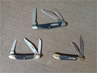 3 pocket knives. Buck 303v and 2 Old Timer