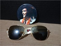 Elvis pin and new Elvis look alike AO sunglasses