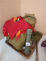 Mixed lot of military and boy scout items