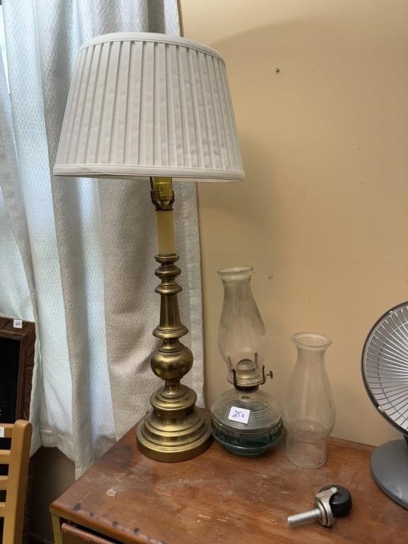 Oil Lamp And Brass Lamp