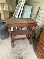 Walnut Antique Victorian One Drawer Sewing Table