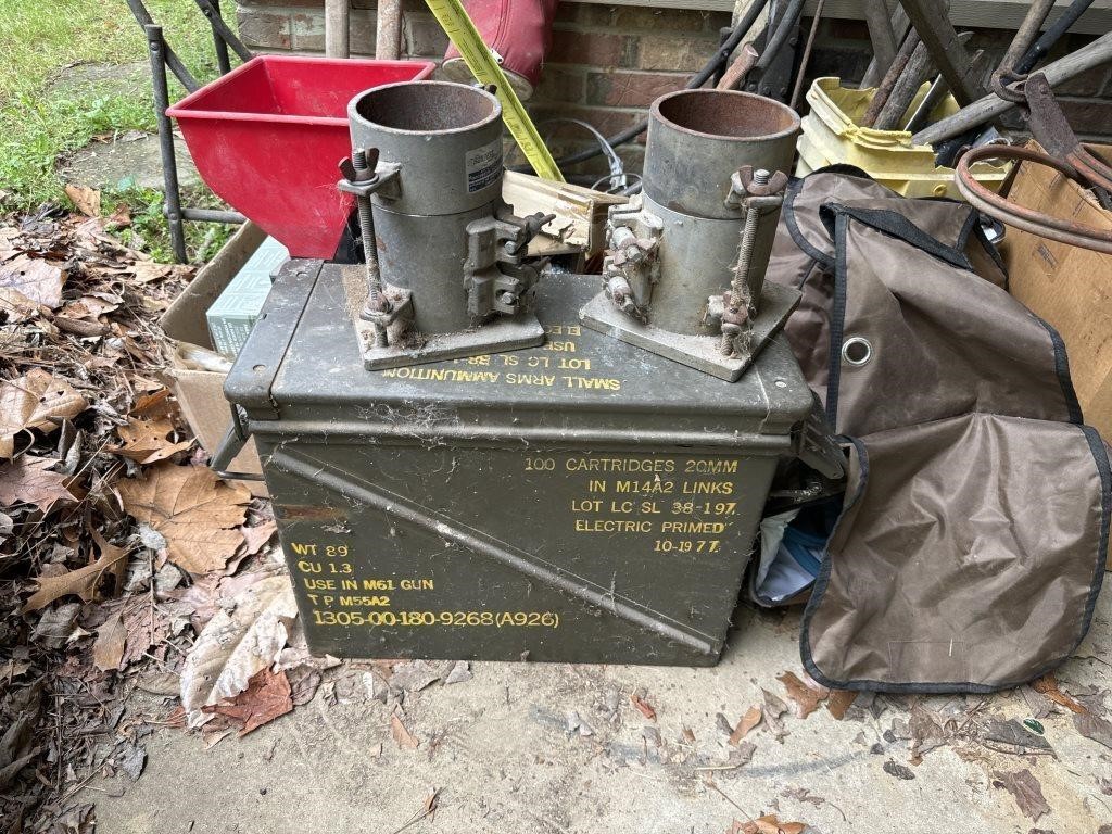 Vietnam Era Ammo box with propane bottles not