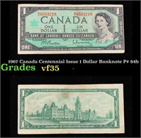 1967 Canada Centennial Issue 1 Dollar Banknote P#