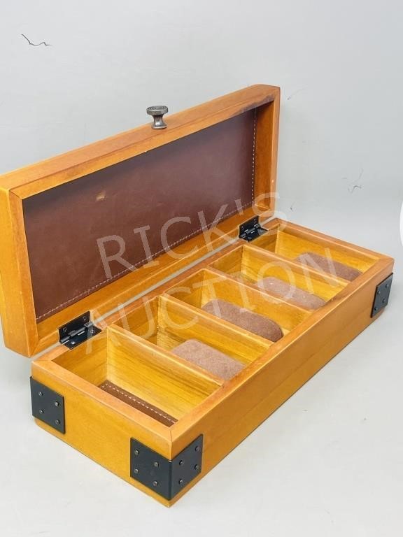 wooden wrist watch storage case - 4.5" x 12"
