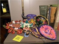 Mexican Pottery & Small Hats