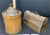 Lunch box, Wooden gas  can