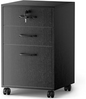 3 Drawer File Cabinet with Lock Rolling