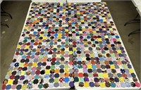 Silver Dollar hand made quilt 60” X 70”