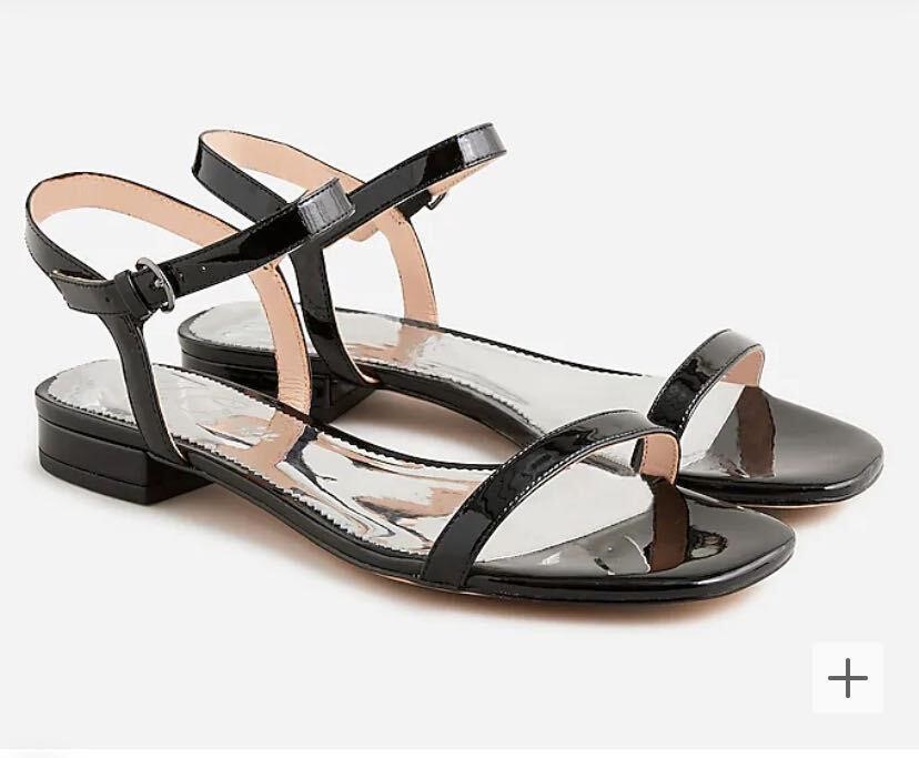 Hazel ankle-strap sandals in patent leather