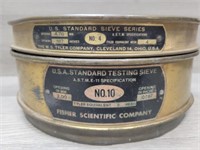 US Standard Test Sieve Brass No. 4 & No. 10