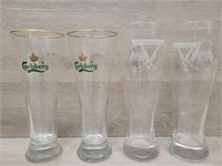 (4) Military Commemorative Pilsner Glasses
