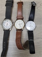 (2) Timex Indiglo + 1 Accutime Men's Watches