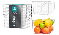 $37  Sorbus Large Plastic Storage Bins - for Kitc