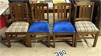 4 Oak kitchen chairs